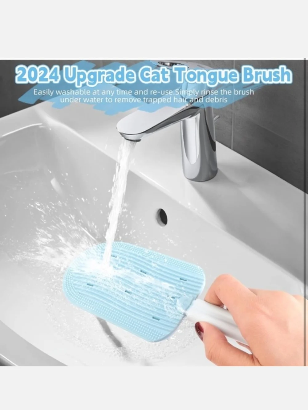 Dual Pack Silicone Pet Brush - Mint & Baby Blue